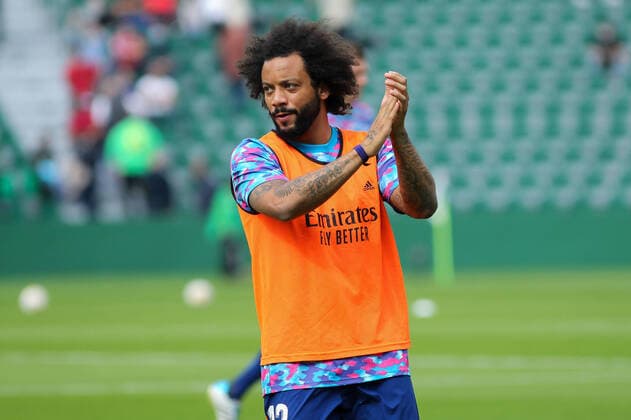 October 30, 2021, ELCHE, ALICANTE, SPAIN: Marcelo Vieira of Real Madrid warms up during La Liga football match played between Elche CF and Real Madrid CF at Martinez Valero stadium on October 30th, 2021 in Elche, Alicante, Spain. ELCHE SPAIN - ZUMAa181 20211030_zaa_a181_004 Copyright: xIrinaxR.xHipolitox