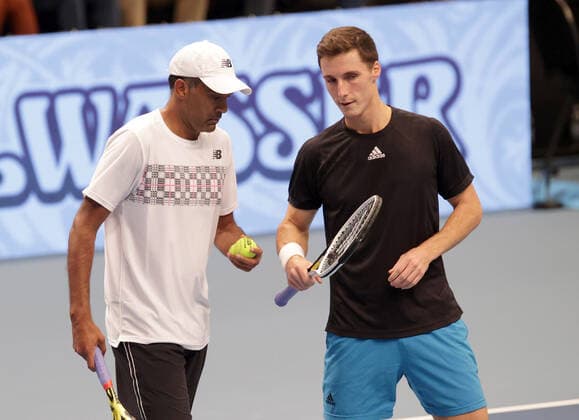 TENNIS - ATP, Tennis Herren Erste Bank Open VIENNA,AUSTRIA,30.OCT.21 - TENNIS - ATP World Tour, Erste Bank Open. Image shows Rajeev Ram (USA) and Joe Salisbury (GBR).  GEPAxpictures xWalterxLuger