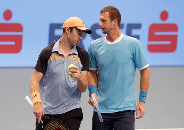 TENNIS - ATP, Tennis Herren Erste Bank Open VIENNA,AUSTRIA,30.OCT.21 - TENNIS - ATP World Tour, Erste Bank Open. Image shows John Peers (AUS) and Filip Polasek (SVK).  GEPAxpictures xWalterxLuger