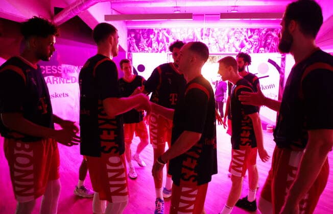Player presentation players in the catacombs before the game Telekom Baskets Bonn vs NINERS Chemnitz easyCredit BBL 1 Bundesliga , season 2021 2022 , main round 6 matchday