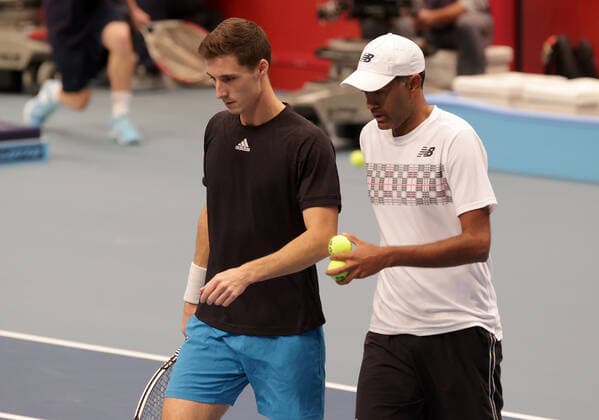 TENNIS - ATP, Tennis Herren Erste Bank Open VIENNA,AUSTRIA,31.OCT.21 - TENNIS - ATP World Tour, Erste Bank Open, final. Image shows Joe Salisbury (GBR) and Rajeev Ram (USA).  GEPAxpictures xWalterxLuger