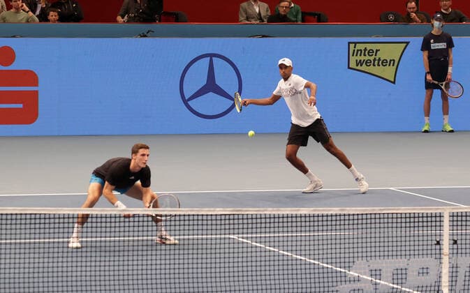 TENNIS - ATP, Tennis Herren Erste Bank Open VIENNA,AUSTRIA,31.OCT.21 - TENNIS - ATP World Tour, Erste Bank Open, final. Image shows Joe Salisbury (GBR) and Rajeev Ram (USA).  GEPAxpictures xWalterxLuger
