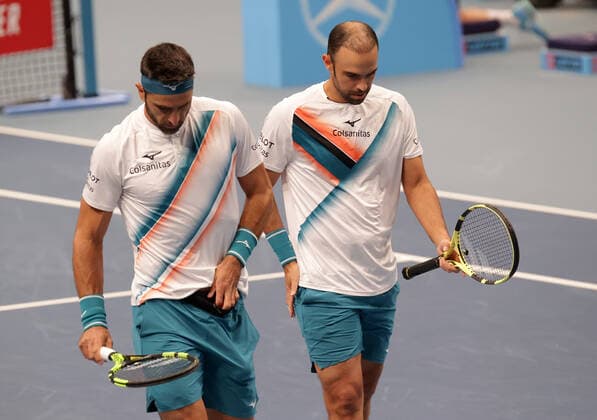 TENNIS - ATP, Tennis Herren Erste Bank Open VIENNA,AUSTRIA,31.OCT.21 - TENNIS - ATP World Tour, Erste Bank Open, final. Image shows Robert Farah and Juan Sebastian Cabal (COL).  GEPAxpictures xWalterxLuger