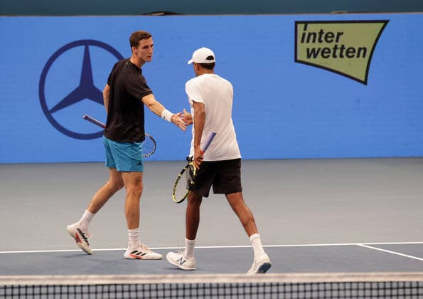 TENNIS - ATP, Tennis Herren Erste Bank Open VIENNA,AUSTRIA,31.OCT.21 - TENNIS - ATP World Tour, Erste Bank Open, final. Image shows Joe Salisbury (GBR) and Rajeev Ram (USA).  GEPAxpictures xWalterxLuger