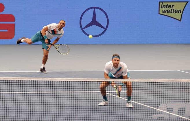 TENNIS - ATP, Tennis Herren Erste Bank Open VIENNA,AUSTRIA,31.OCT.21 - TENNIS - ATP World Tour, Erste Bank Open, final. Image shows Juan Sebastian Cabal and Robert Farah (COL).  GEPAxpictures xWalterxLuger