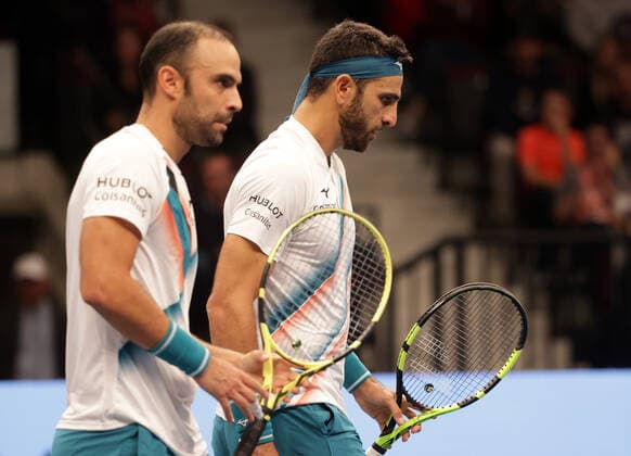 TENNIS - ATP, Tennis Herren Erste Bank Open VIENNA,AUSTRIA,31.OCT.21 - TENNIS - ATP World Tour, Erste Bank Open, final. Image shows Juan Sebastian Cabal and Robert Farah (COL).  GEPAxpictures xWalterxLuger