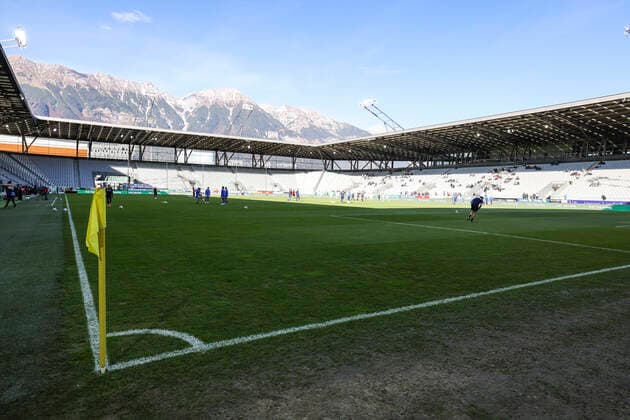 SOCCER - BL, Wattens vs A.Wien INNSBRUCK,AUSTRIA,31.OCT.21 - SOCCER - ADMIRAL Bundesliga, WSG Tirol vs FK Austria Wien. Image shows an overview of the Tivoli Stadium.  GEPAxpictures xPatrickxSteiner