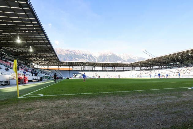 SOCCER - BL, Wattens vs A.Wien INNSBRUCK,AUSTRIA,31.OCT.21 - SOCCER - ADMIRAL Bundesliga, WSG Tirol vs FK Austria Wien. Image shows an overview of the Tivoli Stadium.  GEPAxpictures xPatrickxSteiner