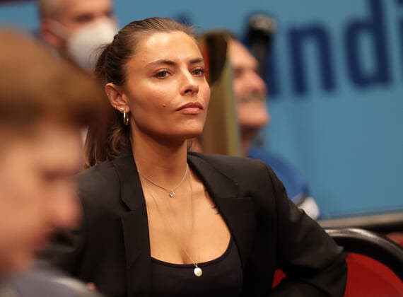 TENNIS - ATP, Tennis Herren Erste Bank Open VIENNA,AUSTRIA,31.OCT.21 - TENNIS - ATP World Tour, Erste Bank Open, final. Image shows Sophia Thomalla.  GEPAxpictures xWalterxLuger