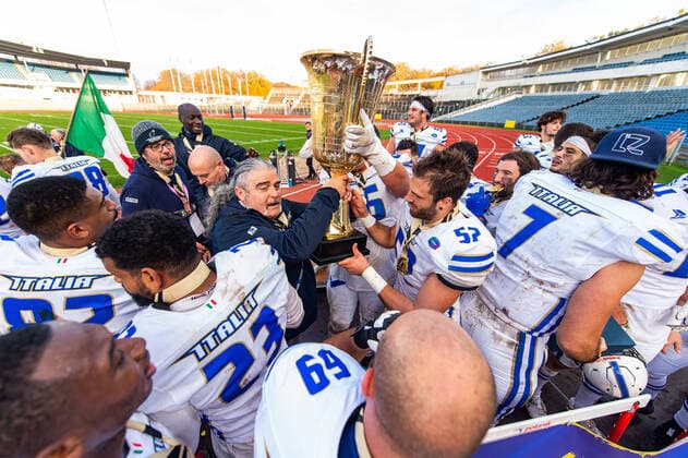 American Football, European Championship Final in Malmö, Italy is European Champion after defeating Sweden