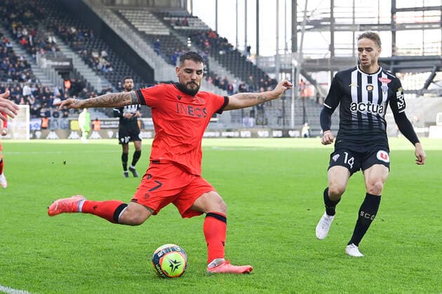 Andy Delort (Nice) FOOTBALL : SCO Angers vs OGC Nice - Ligue1 uber eats J12 - 31 10 2021 JBAutissier Panoramic 