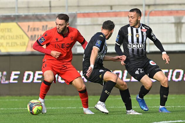 Amine Gouiri (Nice) FOOTBALL : SCO Angers vs OGC Nice - Ligue1 uber eats J12 - 31 10 2021 JBAutissier Panoramic 