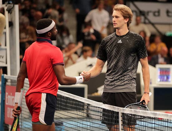TENNIS - ATP, Tennis Herren Erste Bank Open VIENNA,AUSTRIA,31.OCT.21 - TENNIS - ATP World Tour, Erste Bank Open, final. Image shows Frances Tiafoe (USA) and Alexander Zverev (GER).  GEPAxpictures xWalterxLuger