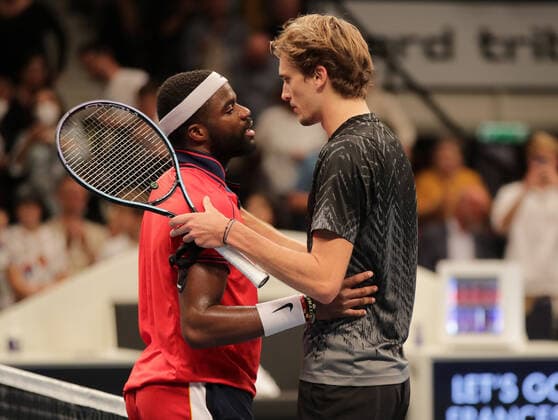 TENNIS - ATP, Tennis Herren Erste Bank Open VIENNA,AUSTRIA,31.OCT.21 - TENNIS - ATP World Tour, Erste Bank Open, final. Image shows Frances Tiafoe (USA) and Alexander Zverev (GER).  GEPAxpictures xWalterxLuger