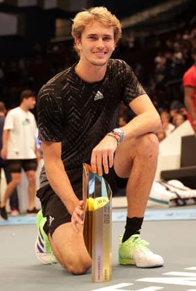 TENNIS - ATP, Tennis Herren Erste Bank Open VIENNA,AUSTRIA,31.OCT.21 - TENNIS - ATP World Tour, Erste Bank Open, final. Image shows Alexander Zverev (GER). Keywords: trophy.  GEPAxpictures xWalterxLuger