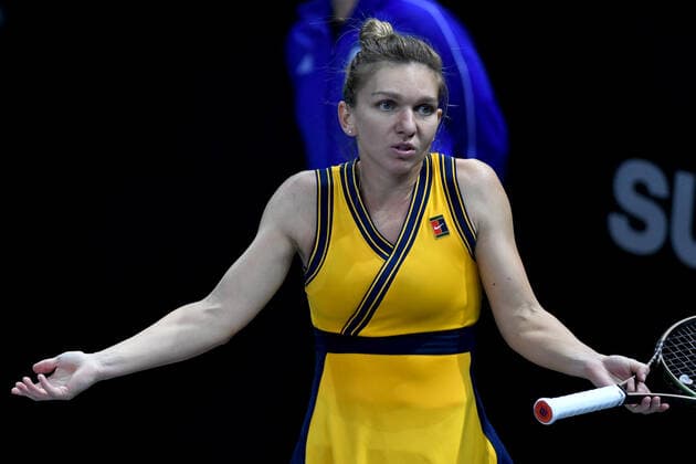 Finals day at WTA, Tennis Damen 250 Transylvania Open Tour with restrictions due to Covid 19. WTA competition taking place in BT Arena, Cluj-Napoca, Romania 31 October 2021 Portrait of Simona Halep showing dissapointment during her match in Transylvania Open Finals against Anett Kontaveit in BT Arena Cluj-Napoca 31 October 2021 Cluj-Napoca Cluj Romania Copyright: xAncaxTepeix
