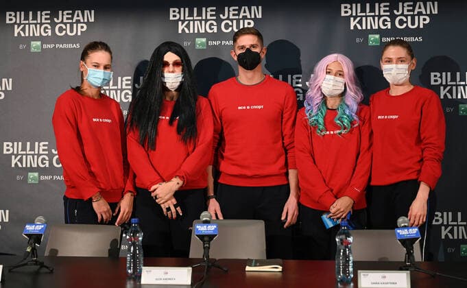 2021 Billie Jean King Cup Finals Russian Press Conference Russian Team