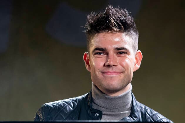 Sport Themen der Woche KW43 Sport Bilder des Tages Belgian Wout van Aert pictured during a celebration for the exceptional year of Belgian cyclist Van Aert organized by Herentals Fietst Feest , Herentals, Sunday 31 October 2021. KRISTOFxVANxACCOM  x3129105x