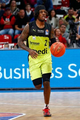 Matchday 6 of the easyCredit BBL Basketball Bundesliga at Oberfrankenhalle in Bayreuth Season 2021 2022 Medi Bayreuth vs FC Bayern München Sacar Anim Medi Bayreuth 2