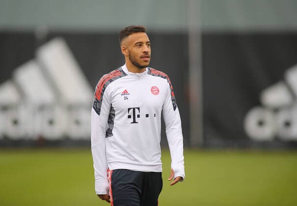Munich, Germany 01 November 2021 football, men, 1 league, 2021 2022 season, FC Bayern Munich, Säbener Strasse, training ground, final training Corentin Tolisso FC Bayern Munich.