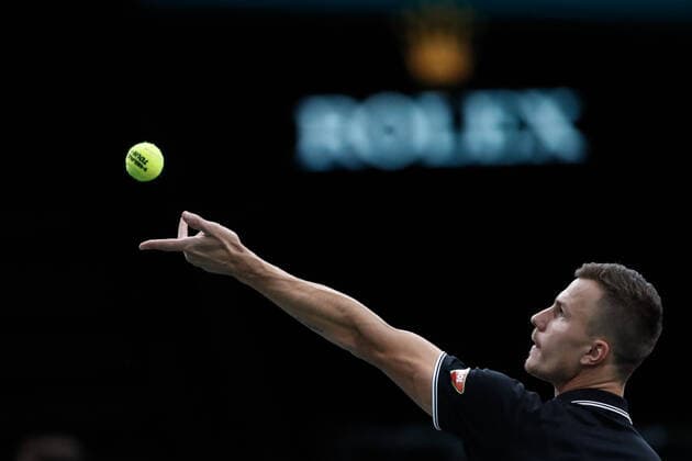 Marton FUCSOVICS (HUN) TENNIS : Rolex Paris Masters - Jour 1 - 01 11 2021 AurelienMorissard Panoramic 