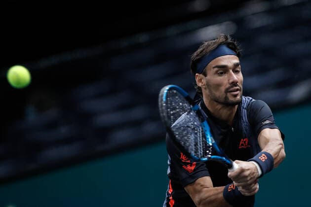 Fabio Fognini (ITA) TENNIS : Rolex Paris Masters - Jour 1 - 01 11 2021 AurelienMorissard Panoramic 