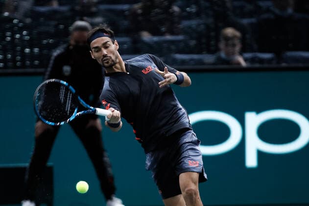 Fabio Fognini (ITA) TENNIS : Rolex Paris Masters - Jour 1 - 01 11 2021 AurelienMorissard Panoramic 
