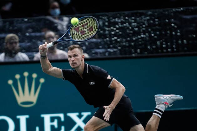 Marton FUCSOVICS (HUN) TENNIS : Rolex Paris Masters - Jour 1 - 01 11 2021 AurelienMorissard Panoramic 