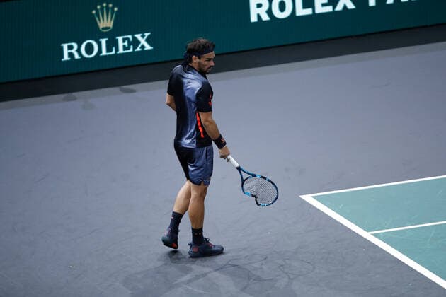 Fabio Fognini (ITA) TENNIS : Rolex Paris Masters - Jour 1 - 01 11 2021 AurelienMorissard Panoramic 