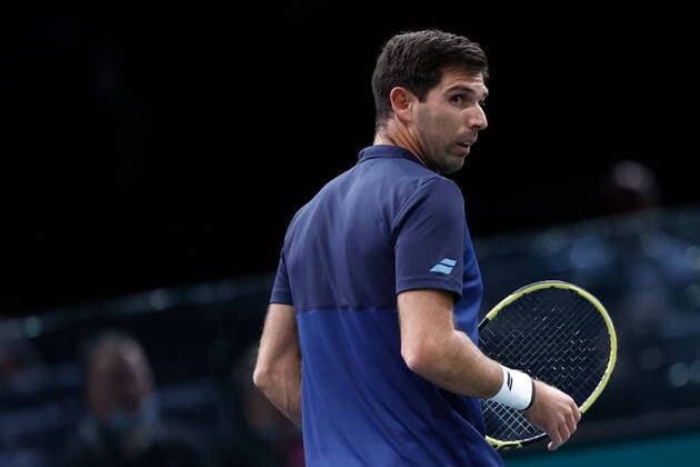 Federico DELBONIS (ARG) TENNIS : Rolex Paris Masters - Jour 1 - 01 11 2021 AurelienMorissard Panoramic 