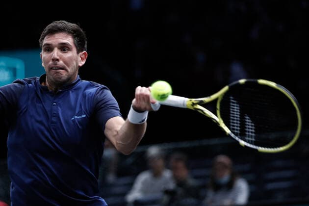 Federico DELBONIS (ARG) TENNIS : Rolex Paris Masters - Jour 1 - 01 11 2021 AurelienMorissard Panoramic 