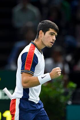 Cartlos Alcaraz (Esp) TENNIS : Rolex Paris Masters 2021 - Paris - 02 11 2021 JBAutissier Panoramic 