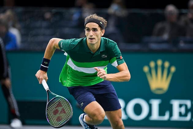 Pierre Hugues Herbert (Fra) TENNIS : Rolex Paris Masters 2021 - Paris - 02 11 2021 JBAutissier Panoramic 