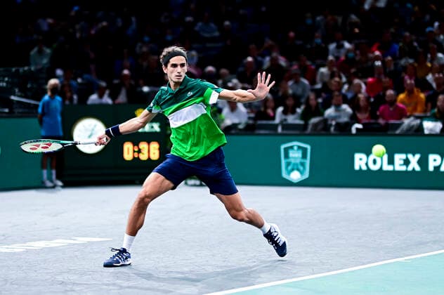 Pierre Hugues Herbert (Fra) TENNIS : Rolex Paris Masters 2021 - Paris - 02 11 2021 JBAutissier Panoramic 
