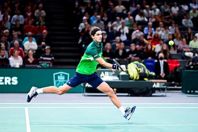 Pierre Hugues Herbert (Fra) TENNIS : Rolex Paris Masters 2021 - Paris - 02 11 2021 JBAutissier Panoramic 