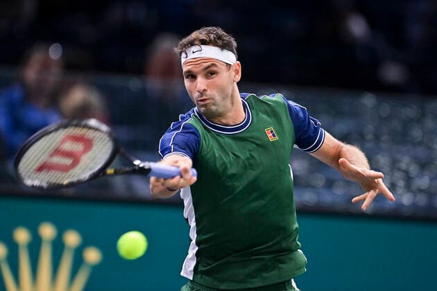 Grigor Dimitrov (Bul) TENNIS : Rolex Paris Masters 2021 - Paris - 02 11 2021 JBAutissier Panoramic 