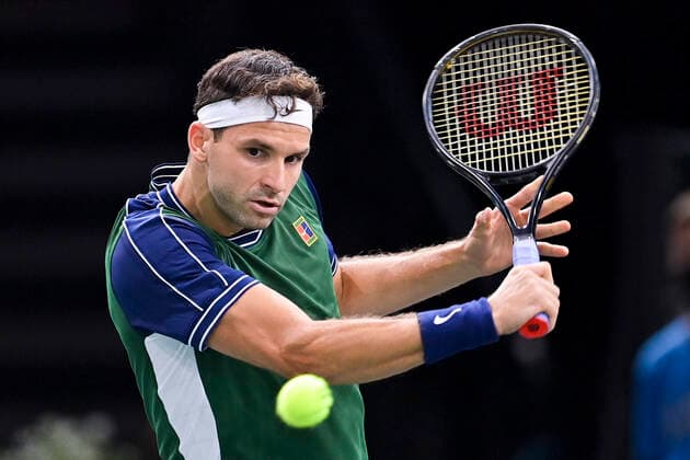 Grigor Dimitrov (Bul) TENNIS : Rolex Paris Masters 2021 - Paris - 02 11 2021 JBAutissier Panoramic 