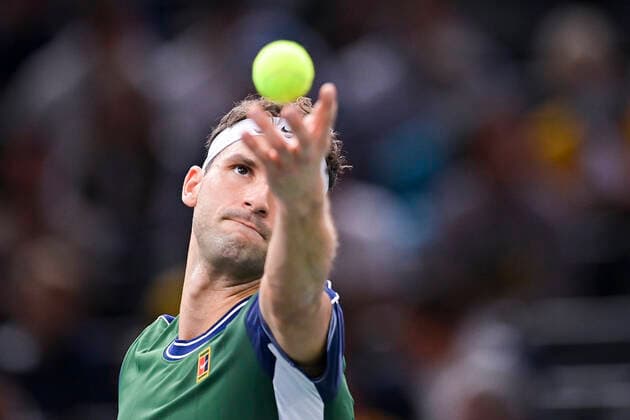 Grigor Dimitrov (Bul) TENNIS : Rolex Paris Masters 2021 - Paris - 02 11 2021 JBAutissier Panoramic 