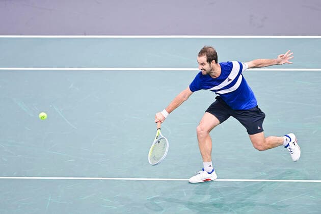 Richard Gasquet (Fra) TENNIS : Rolex Paris Masters 2021 - Paris - 02 11 2021 JBAutissier Panoramic 