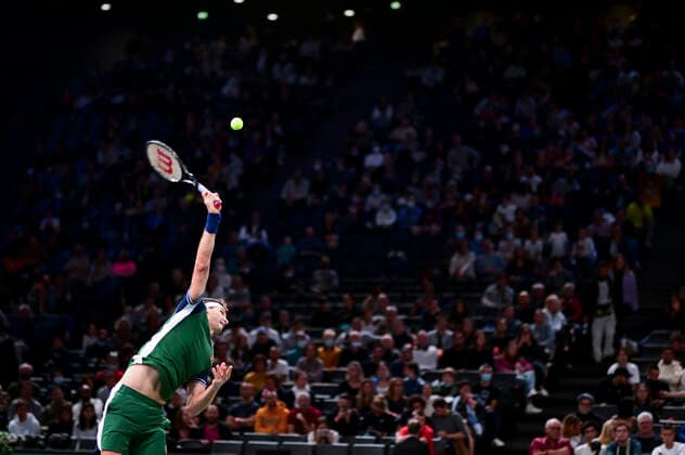 Grigor Dimitrov (Bul) TENNIS : Rolex Paris Masters 2021 - Paris - 02 11 2021 JBAutissier Panoramic 