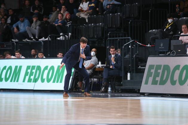Basketball EuroCup, Hamburg Towers Morabank Andorra Oldenburg, Hamburg, 02 11 2021 Coach Pedro Calles Towers Hamburg Germany