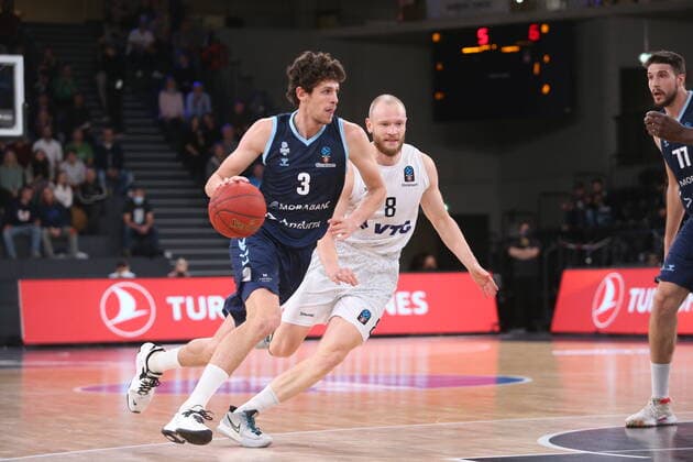 Basketball EuroCup, Hamburg Towers Morabank Andorra Oldenburg, Hamburg, 02 11 2021 Oriol Pauli Andorra, l Hamburg Germany
