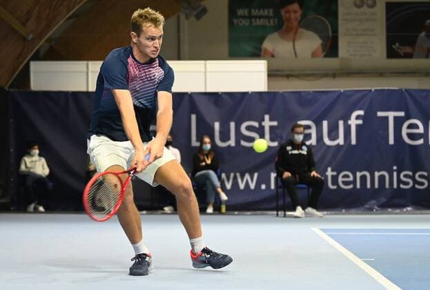 02 11 2021 Tennis ATP Challenger Tour Challenger Eckental Int German Indoor Tennis Championships 1 Round Johannes Haerteis GER
