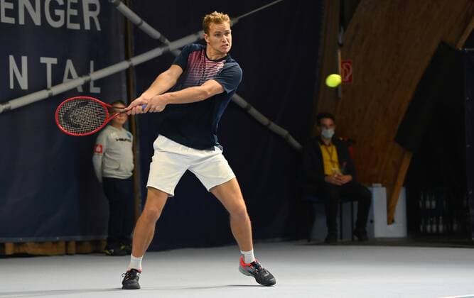02 11 2021 Tennis ATP Challenger Tour Challenger Eckental Int German Indoor Tennis Championships 1 Round Johannes Haerteis GER