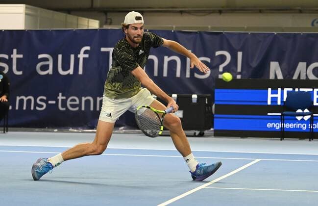 02 11 2021 Tennis ATP Challenger Tour Challenger Eckental Int German Indoor Tennis Championships 1 Round Maxime Cressy USA