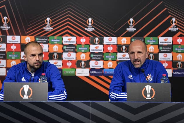UEFA Europa League - Dinamo Zagreb press Josip Misic of Dinamo Zagreb and head coach of Dinamo Zagreb Damir Krznar attend a press conference, PK, Pressekonferenz at Maksimir Stadium ahead of UEFA Europa league match between Dinamo Zagreb and Rapid Wien, in Zagreb, Croatia on November 3, 2021. IgorxSoban PIXSELL
