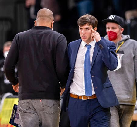 Head Coach Pedro Calles Towers 7days Euro Cup, basketball season 2021 2022, 03 game 02 11 21, Hamburg, Hamburg Towers vs Morabanc Andorra,Â.