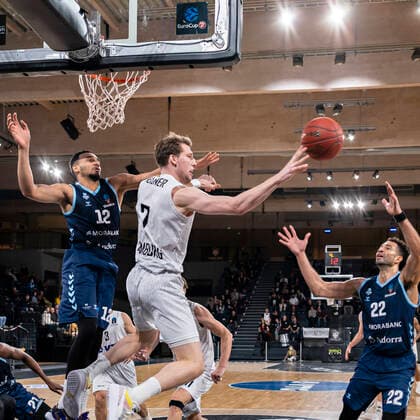 Amine Noua Andorra , Lukas Meisner Towers , Drew Crawford Andorra 7days Euro Cup, Basketball season 2021 2022, 03 game 02 11 21, Hamburg, Hamburg Towers vs Morabanc Andorra, Â