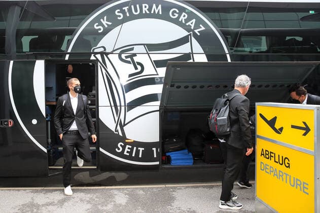 SOCCER - UEFA EL, Sociedad vs Sturm SAN SEBASTIAN,SPAIN,03.NOV.21 - SOCCER - UEFA Europa League, group stage, Real Sociedad vs SK Sturm Graz, preview, press conference, PK, Pressekonferenz Sturm. Image shows Lukas Jaeger (Sturm).  GEPAxpictures xMarioxBuehner