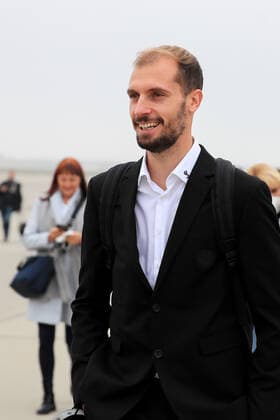 SOCCER - UEFA EL, Sociedad vs Sturm SAN SEBASTIAN,SPAIN,03.NOV.21 - SOCCER - UEFA Europa League, group stage, Real Sociedad vs SK Sturm Graz, preview, press conference, PK, Pressekonferenz Sturm. Image shows Jon Gorenc Stankovic (Sturm).  GEPAxpictures xMarioxBuehner